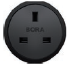 BORA Розетка, тип G All Black