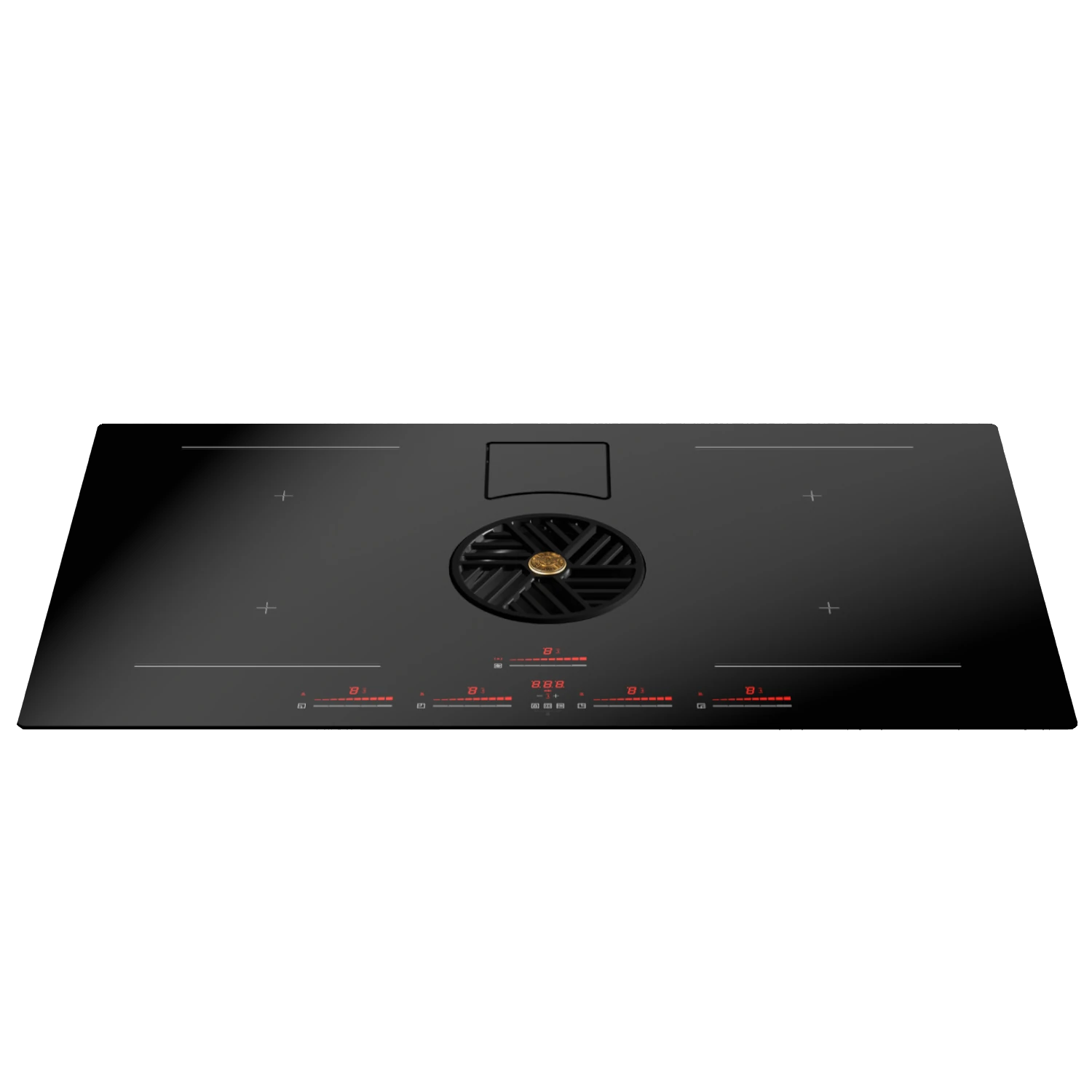 P804ICH2M37NT Индукционная вар.панель Bertazzoni 80см., 4 зон, с встр. центр. вытяжкой