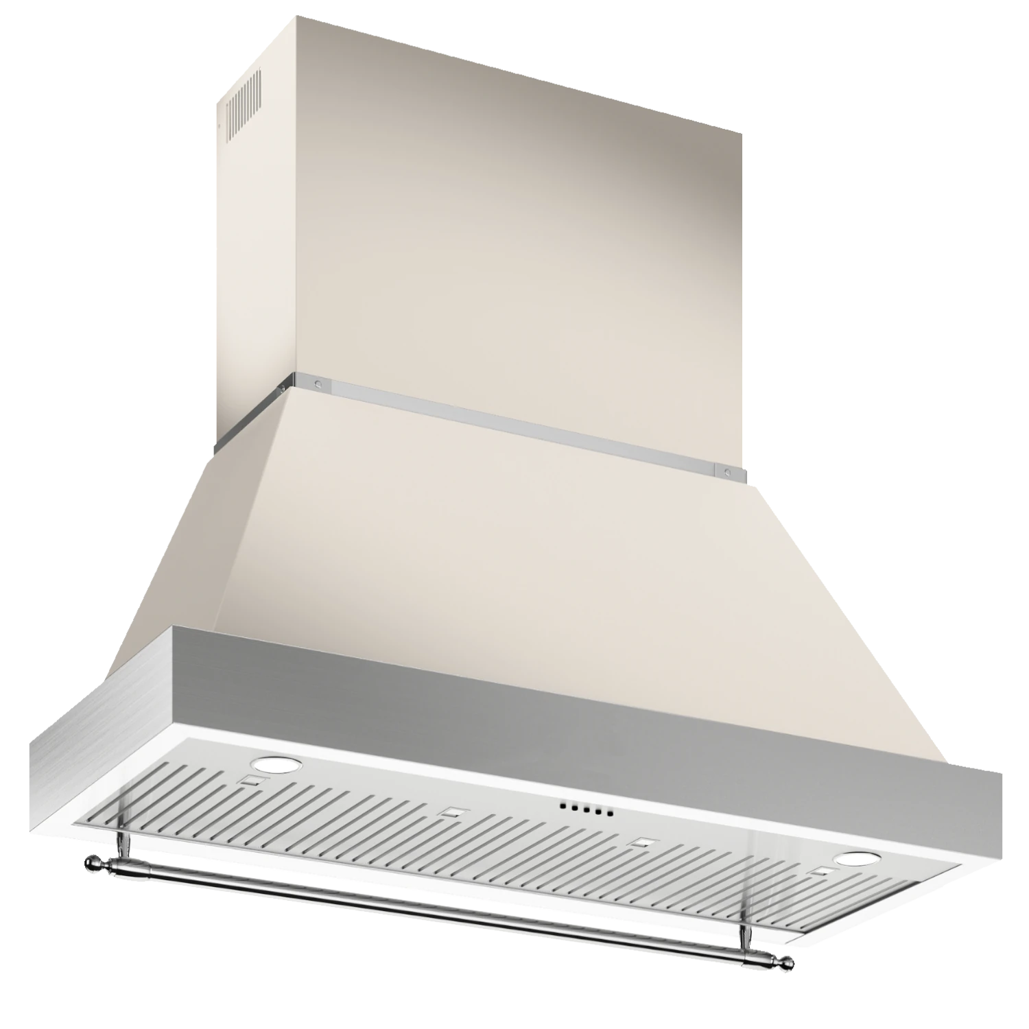 Вытяжка настенная Bertazzoni K120HERTX+KC48HERTAV 120 см, Heritage, кремовый матовый (в сборе)
