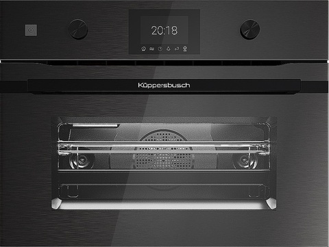 Компактный духовой шкаф с микроволнами Kuppersbusch CBM 6350.0 GPH 6 Black Steel