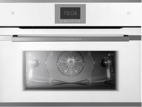 Компактный духовой шкаф с паром Kuppersbusch CBD 6550.0 W3 Silver Chrome