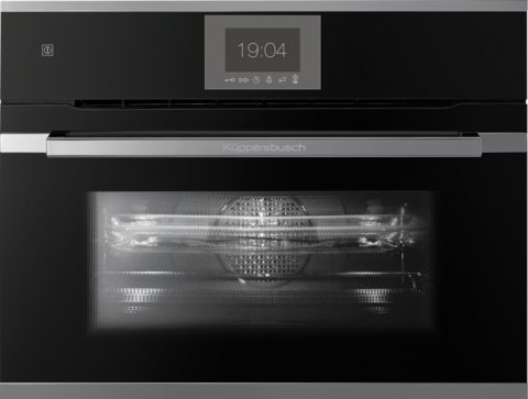 Компактный духовой шкаф с микроволнами Kuppersbusch CBM 6550.0 S3 Silver Chrome