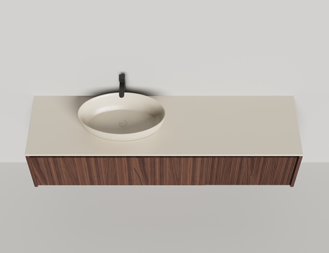 Подвесная тумба Domino 1800, шпон, под встраиваемую раковину — фото 6