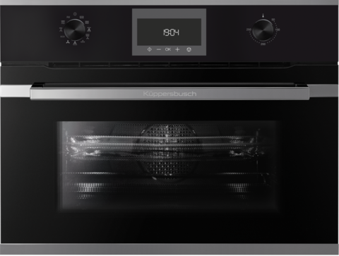 Компактный духовой шкаф с СВЧ Kuppersbusch CBM 6330.0 S3 Silver Chrome