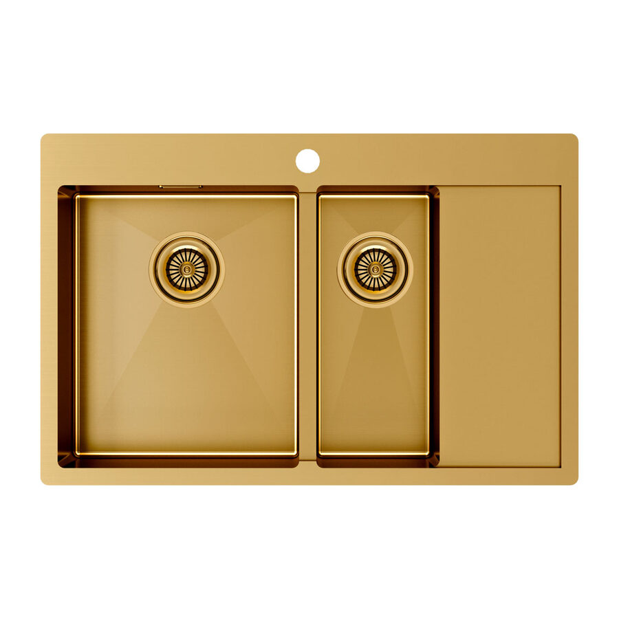 KRONER 78/2SF, брашированное золото, левая, 780х510 мм