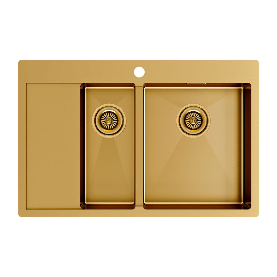 KRONER 78/2SF, брашированное золото, правая, 780х510 мм